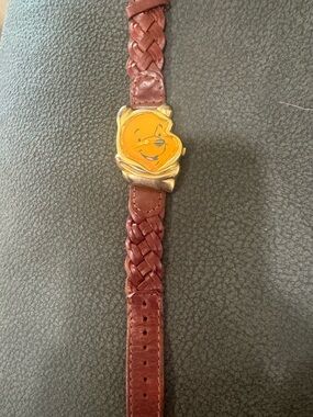 Timex Disney Winnie the Pooh Brown Braided Leather Strap Wristwatch